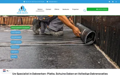 Homepage van D.A.M. Dak