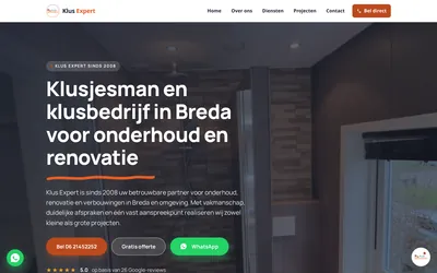 Homepage van Klus Expert