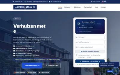 Homepage van Het Verhuizteam