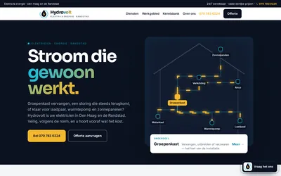 Homepage van Hydrovolt
