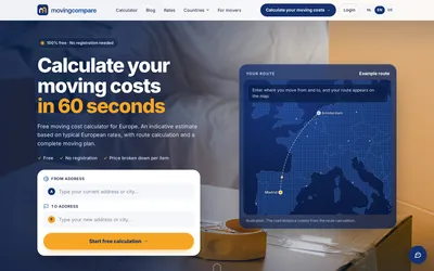Homepage van MovingCompare