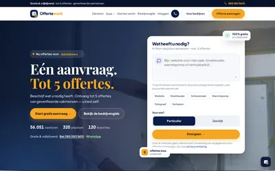 Homepage van Offertewerk