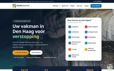 Homepage van PandFix Den Haag