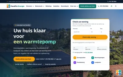 Homepage van PandFix Energie