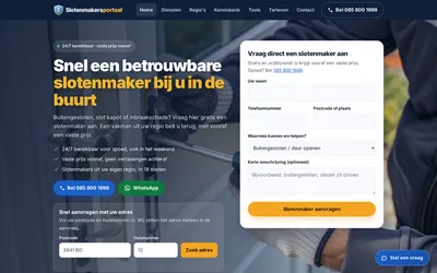 Homepage van Slotenmakersportaal