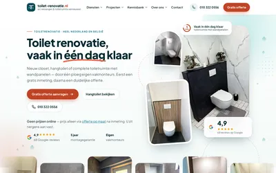 Homepage van Toilet-Renovatie.nl