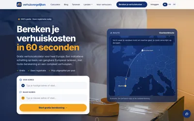 Homepage van Verhuisvergelijken
